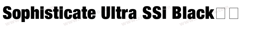 Sophisticate Ultra SSi Black字体转换